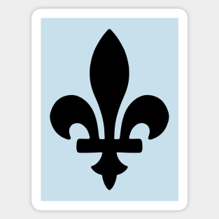 Fleur de lis plain BLACK Sticker